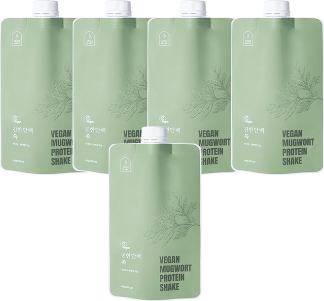 맘메이크 진한단백 쑥 파우치, 40g, 5개