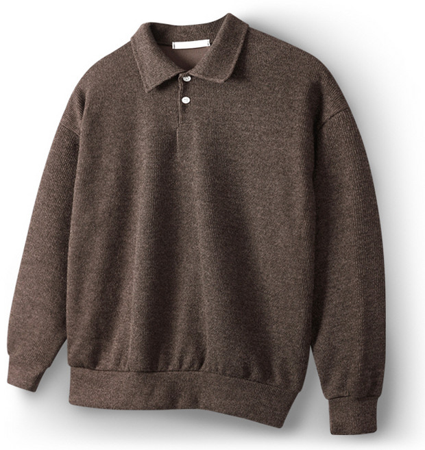 해리슨 남성용 코듀로이 긴팔 카라 니트 티셔츠 HA-1017 NAT1009