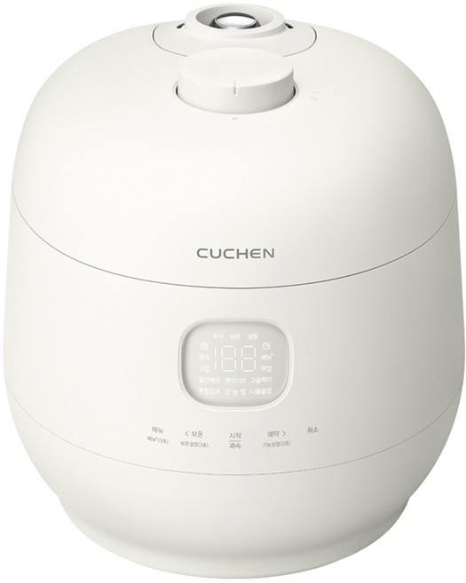 CUCHEN 酷晨 Brain Mini 全不鏽鋼雙壓 IH 電子壓力迷你電鍋 3人份, CRT-TWS0310W, 奶昔白