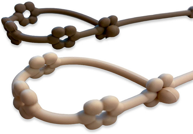 루넬 실리콘 멀티 스트랩, 브라운 + 베이지, 2개