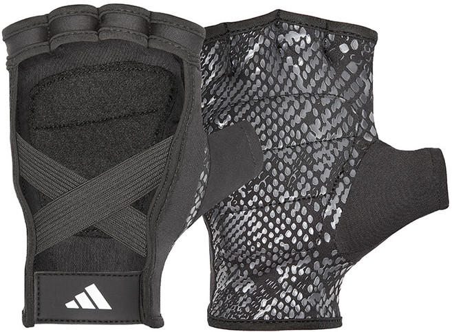 아디다스 여성용 트레이닝 헬스 장갑 양손 착용 세트, 블랙, 1세트