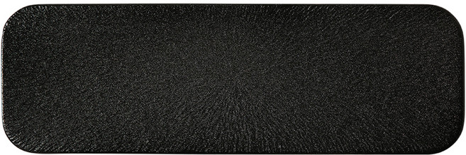 제이테이블 직사각 도자기 플레이팅 굽접시, 블랙, 1개