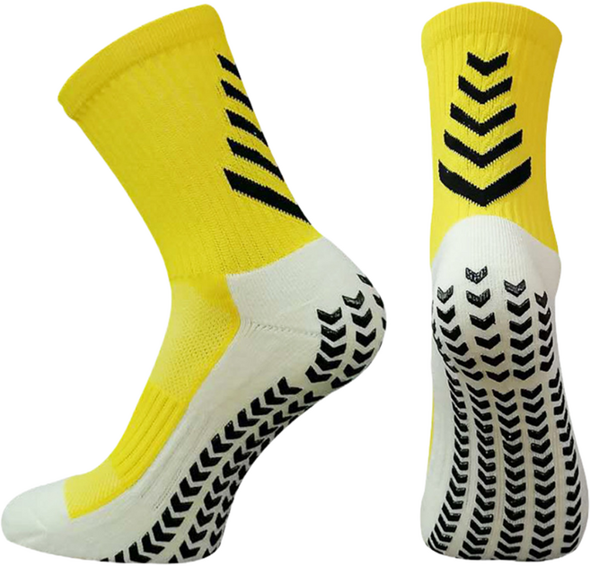 HnEx 단목 논슬립 스포츠 양말, 옐로우, 1개