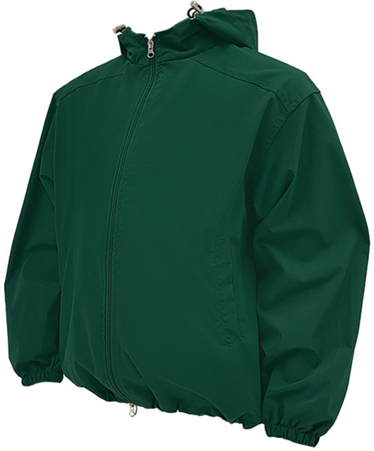 플레이즈 남성용 하이넥 후드 스트링 2WAY 집업 윈드 브레이커 점퍼