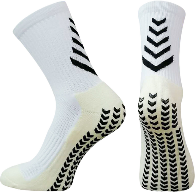 HnEx 단목 논슬립 스포츠 양말, 화이트, 1개