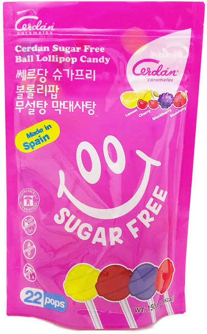 카라멜세르단 쎄르당 슈가프리 무설탕 볼롤리팝 막대사탕, 150g, 1개