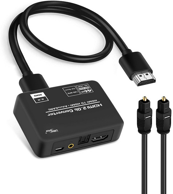 랜스타 컨버터 크롬캐스트 오디오 분리기 추출기 hdmi to av, LS-HD2AE, 1개