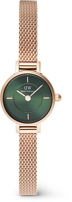 Daniel Wellington 女款 PETITE MINI MELROSE EMERALD 綠色錶盤 時尚手錶