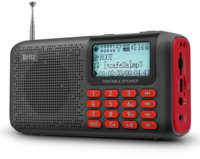 브리츠 블루투스 MP3 스피커 라디오, BZ-MQ7, 블랙