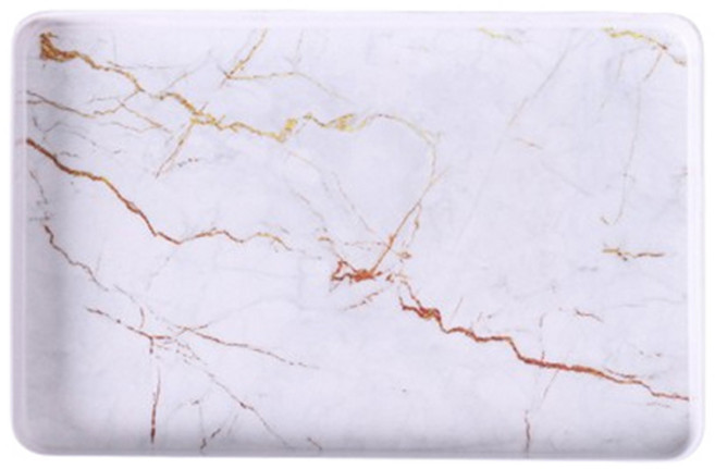 마켓피오 주방 멜라민 대리석 패턴 트레이 타입4, 혼합색상, 1개