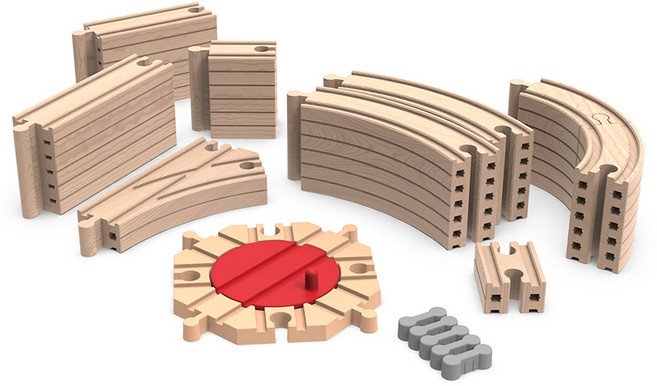 미카포트 기차트랙 확장팩 50p, 혼합색상, 1개