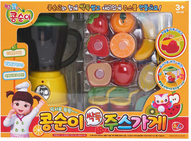 비앤씨 콩순이 싹둑 주스가게 역할놀이 세트, 혼합색상, 1개