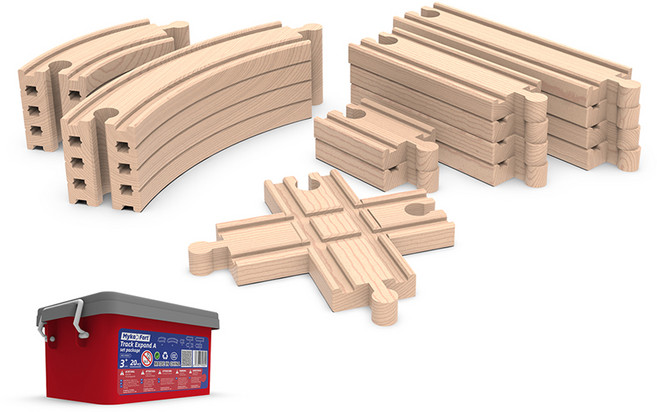미카포트 기차트랙 확장팩 20p, 혼합색상, 1개