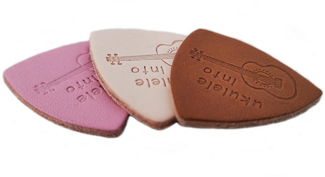 우쿨렐레 가죽 피크 3종 세트 UKPK, 1세트