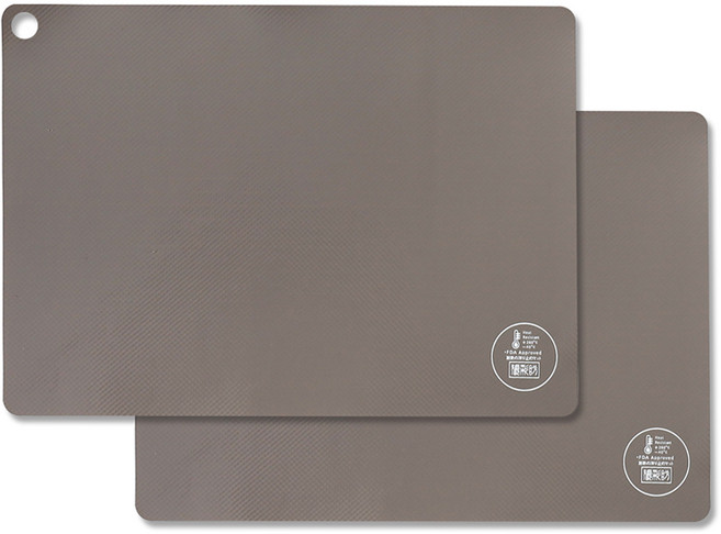 브루마 실리콘 인덕션 스크래치 방지 보호 매트 직사각, 그레이, 2개