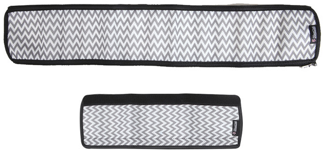 마니또 유아용 리안 솔로 핸들커버 + 안전가드 커버 세트, 지그재그 그레이, 1세트