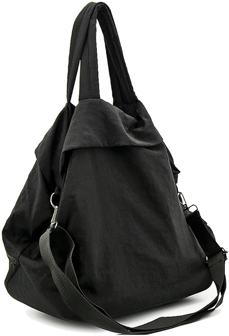 Lulubag 女用 Mentor 輕量尼龍休閒肩背斜揹包, 黑色(斜背包), 隨機出貨(贈品)