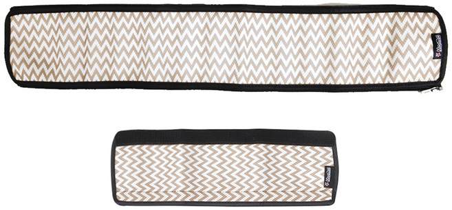마니또 유아용 리안 솔로 핸들커버 + 안전가드 커버 세트, 지그재그 베이지, 1세트
