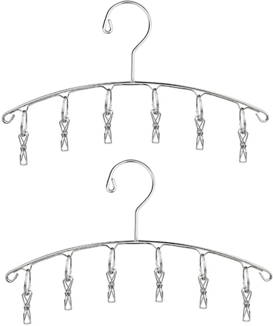 스테인리스 양말건조대 걸이 2p, 실버