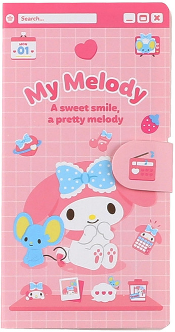 산리오캐릭터즈 마그넷 점착메모지, 마이멜로디, 3개