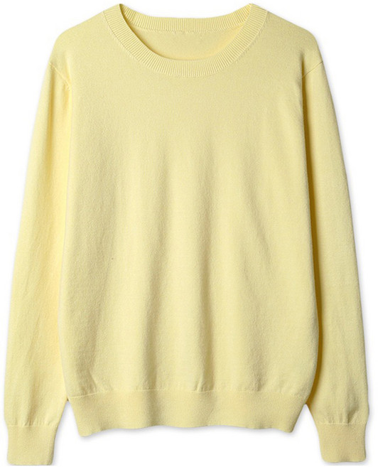 디어로라 여성용 퍼스널컬러 베이직 비스코스 라운드 니트 RM K003