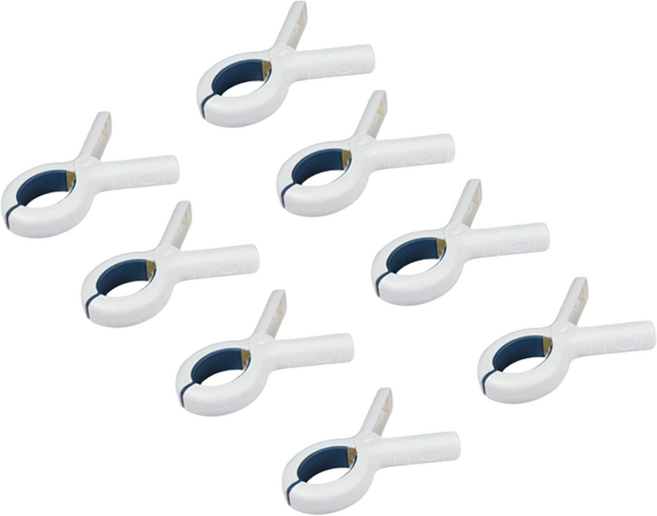 심플 대형 빨래집게, 화이트블루, 8개