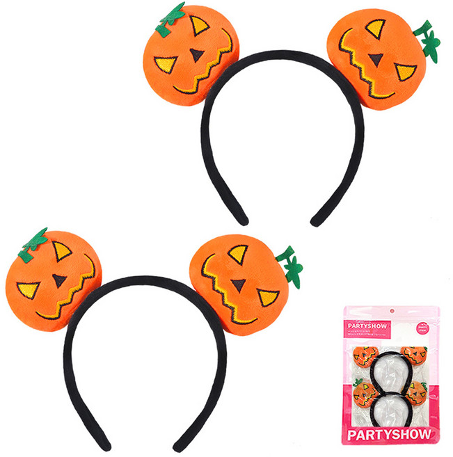 파티쇼 할로윈 호박 머리띠 대형, A타입, 2개