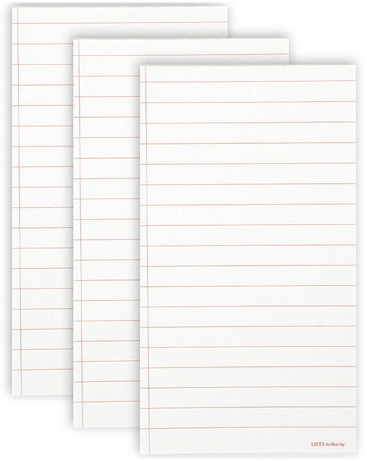 페이퍼리안 리스트 투 리브바이 메모패드, 라인, 3개, 80개입