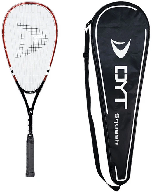 디와이티 스쿼시 라켓 RISE ACE1 + 가방 세트, Red + Black, 1세트 - 쿠팡