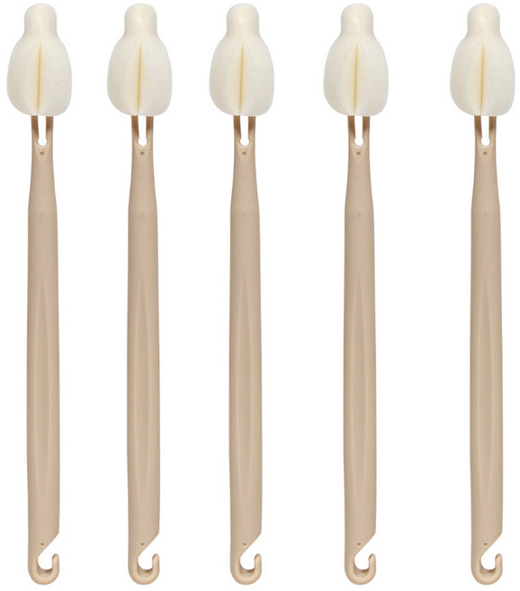 엠피엘 롱 버블 젖병솔 25cm, 5개, 베이지