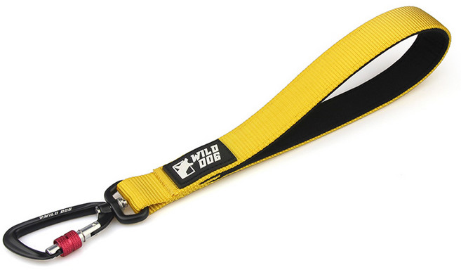 와일드독 강아지 숏 리드줄, 옐로우, 1개