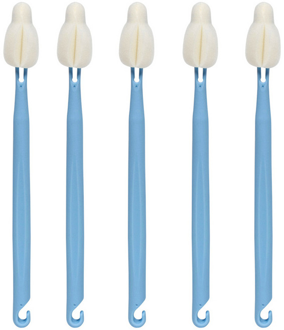 엠피엘 롱 버블 젖병솔 25cm, 5개, 블루