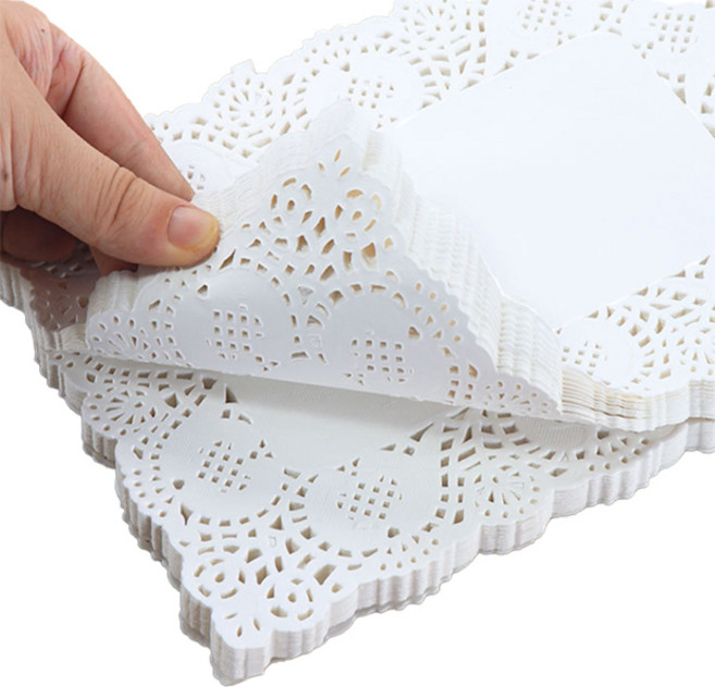 리빙다 사각 도일리페이퍼 30 x 40 cm, 화이트, 100개