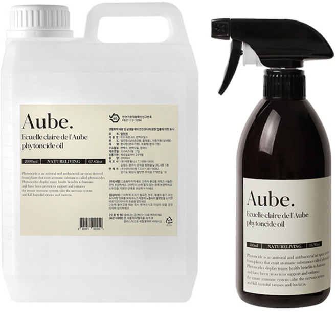 Nature Living OF 芬多精噴霧型扁柏精油水除臭劑 500ml + 補充瓶 2L 套組, 1套