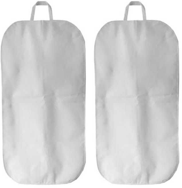 피피홈리빙 여행용 수트 정장 케이스 옷 커버 화이트, 2개, 1개입