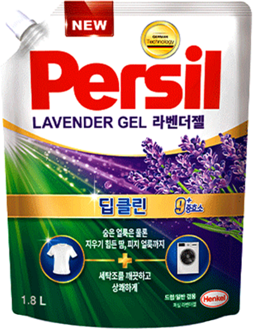 Persil 寶瀅 韓國原裝進口 9重酵素深層清潔洗衣凝露補充包 薰衣草香, 1.8L, 1包