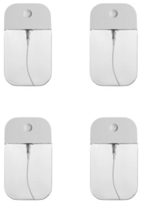 정상아이앤 포켓 스프레이 펌프 공병 50ml, 화이트, 4개