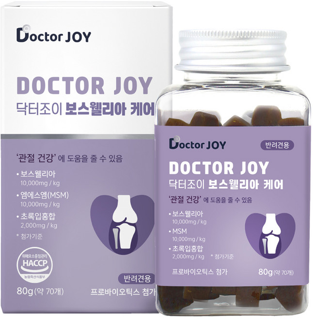 닥터조이 강아지 케어 영양제, 70정, 뼈/관절강화, 1개