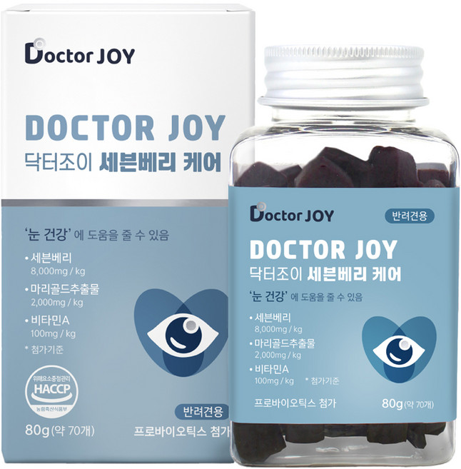 닥터조이 강아지 케어 영양제, 70정, 눈물개선/눈건강, 1개