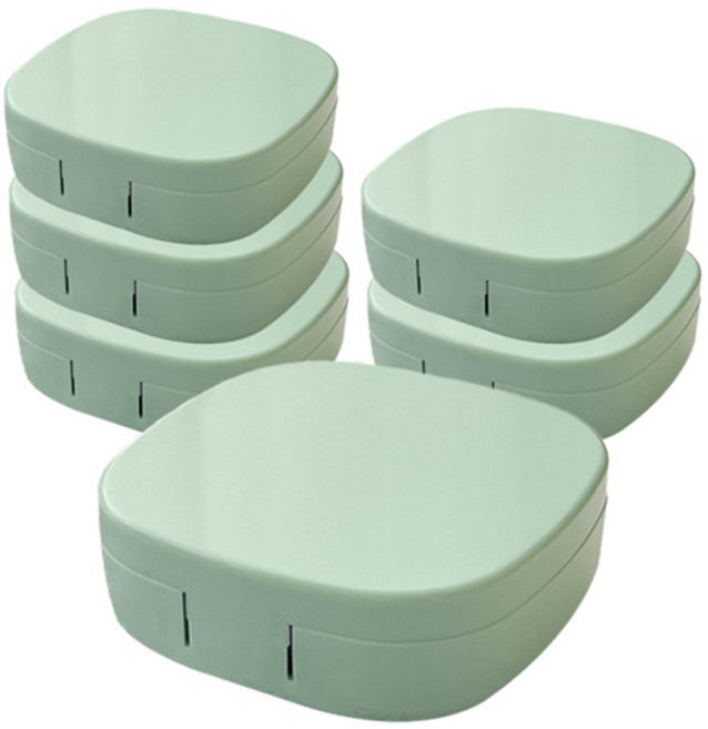 피어니스트 라운드 거울 렌즈케이스, 그린, 6개