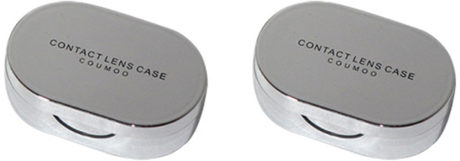 피어니스트 글로시 콤보 렌즈케이스, 실버, 2개