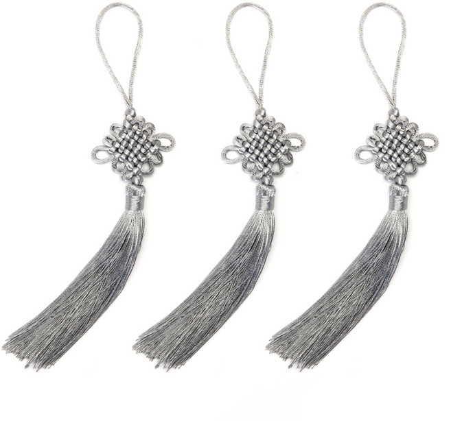 인디케이 전통 매듭 노리개, 은회색, 3개