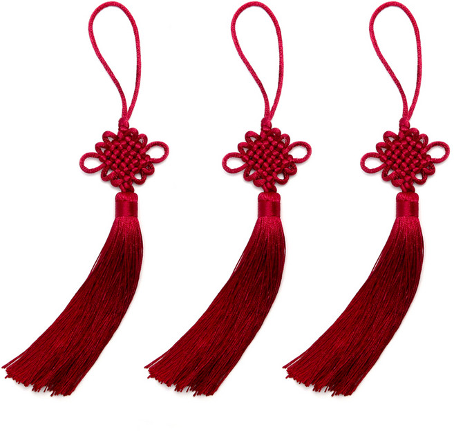 인디케이 전통 매듭 노리개, 적자색, 3개