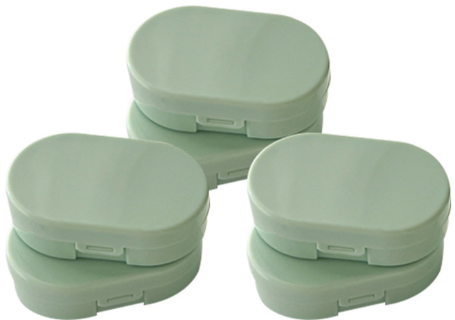 피어니스트 미니 컴팩트 렌즈케이스, 그린, 6개