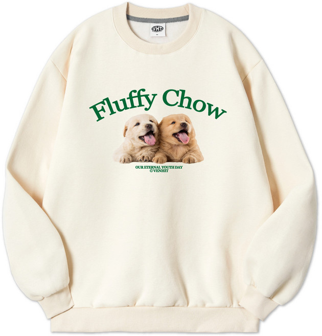 VENHIT 男女通用 大尺碼 FLUFFY CHOW 大學T