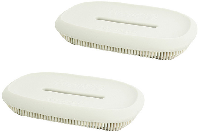 크린메이트 청소솔 비누받침대, 아이보리, 2개