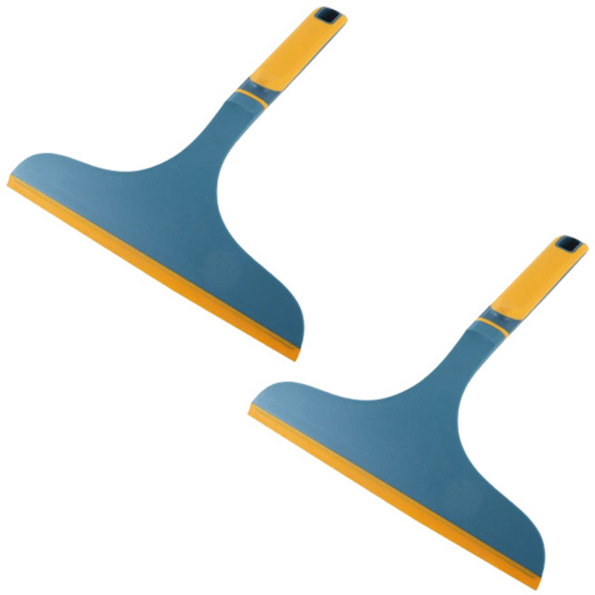 블럭마트 곡선 핸들 욕실 만능 스퀴지, 2개, 그린