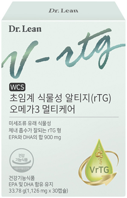 닥터린 초임계 식물성 알티지(rTG) 오메가3 멀티케어 33.78g, 30정, 1개