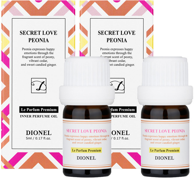 DIONEL 女性Secret love私密香氛精油 芍藥香, 2個, 5ml