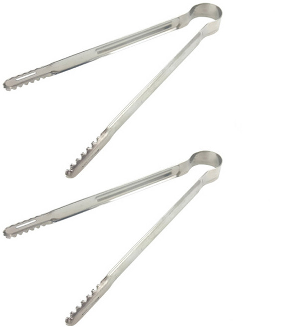 코코렉스 캠핑 바베큐 숯 고기 악어 스텐 집게 중 25cm, 2개